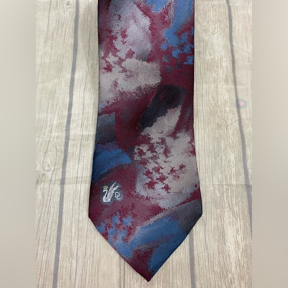 Vintage Don Loper Mens Tie Classic Style  Multicolor abstract Polyester Necktie